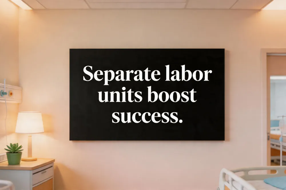 Separate labor units boost success.