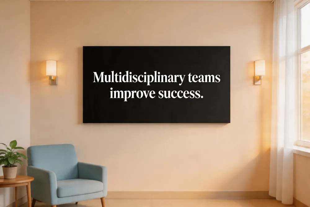 Multidisciplinary teams improve success.
