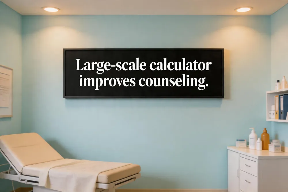 Large‑scale calculator improves counseling.