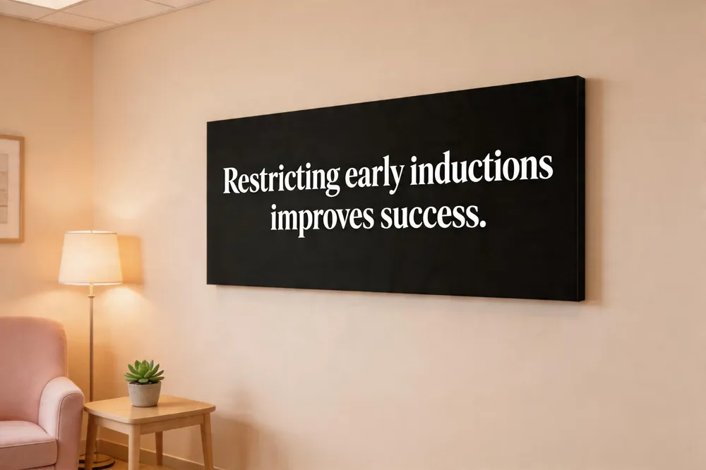 Restricting early inductions improves success.