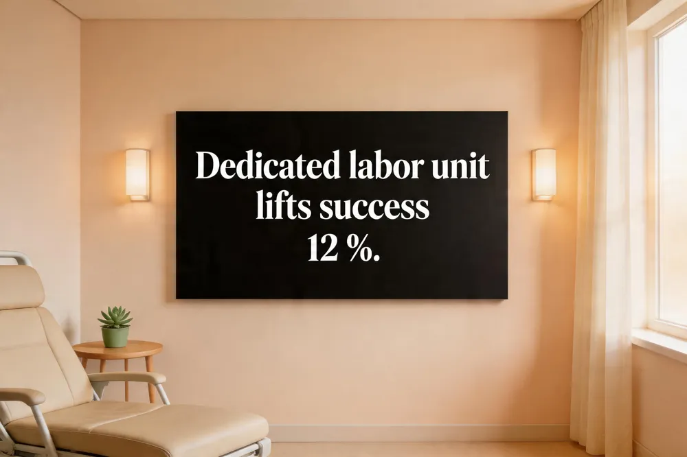 Dedicated labor unit lifts success 12 %.