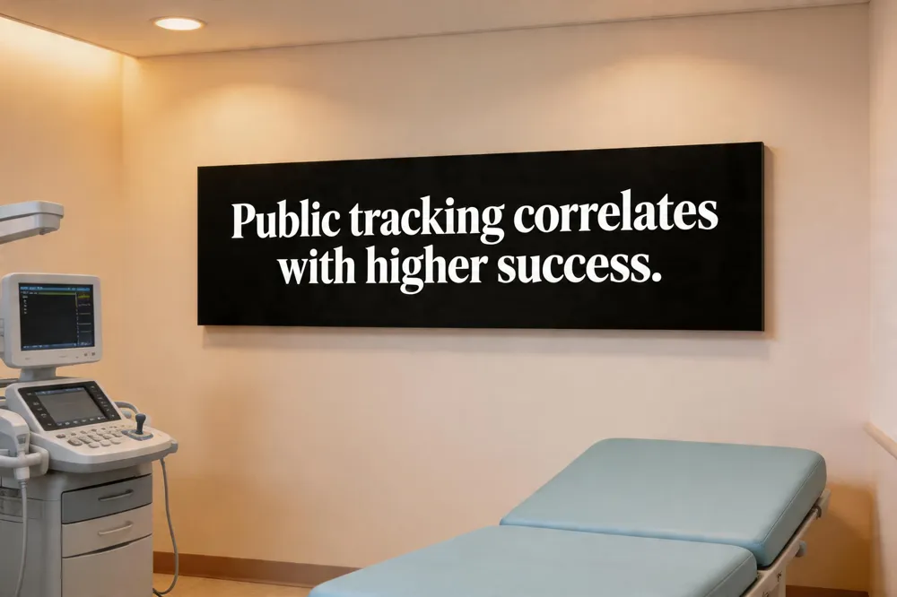 Public tracking correlates with higher success.