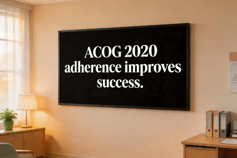 ACOG 2020 adherence improves success.