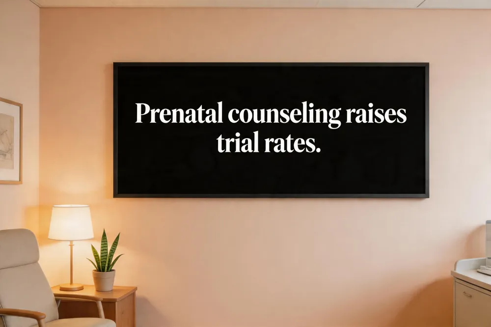 Prenatal counseling raises trial rates.