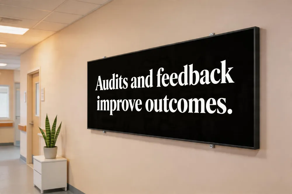 Audits and feedback improve outcomes.