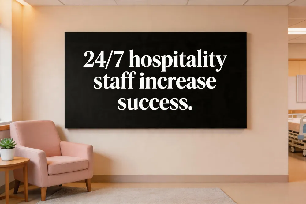 24/7 hospitality staff increase success.