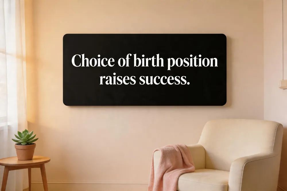 Choice of birth position raises success.