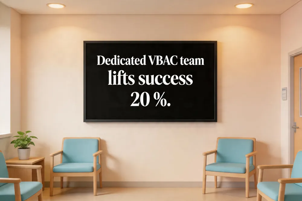 Dedicated VBAC team lifts success 20 %.